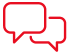 red speech bubbles