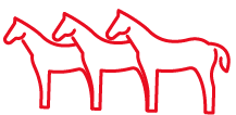 three red horses